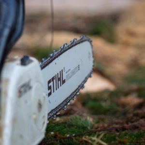 a chainsaw